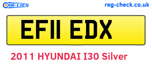 EF11EDX are the vehicle registration plates.