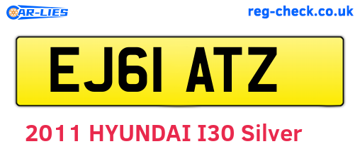 EJ61ATZ are the vehicle registration plates.