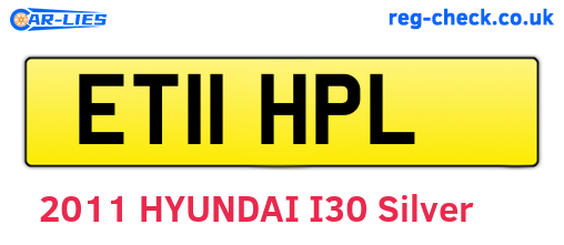 ET11HPL are the vehicle registration plates.