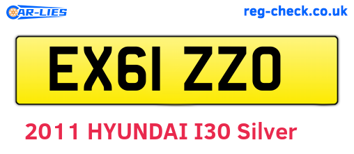 EX61ZZO are the vehicle registration plates.