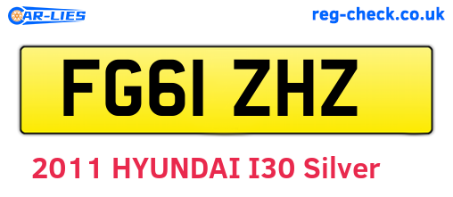FG61ZHZ are the vehicle registration plates.