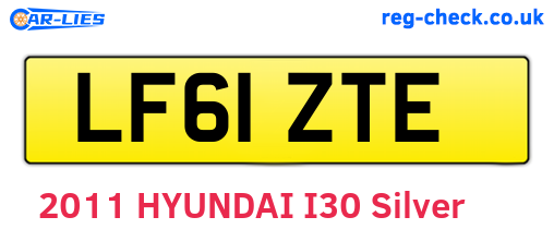 LF61ZTE are the vehicle registration plates.