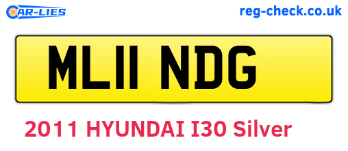 ML11NDG are the vehicle registration plates.