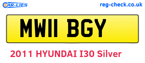 MW11BGY are the vehicle registration plates.