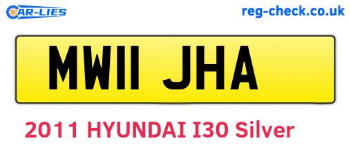 MW11JHA are the vehicle registration plates.