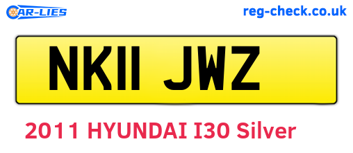 NK11JWZ are the vehicle registration plates.