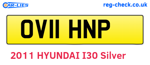 OV11HNP are the vehicle registration plates.