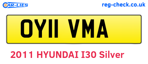 OY11VMA are the vehicle registration plates.