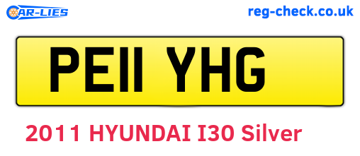 PE11YHG are the vehicle registration plates.