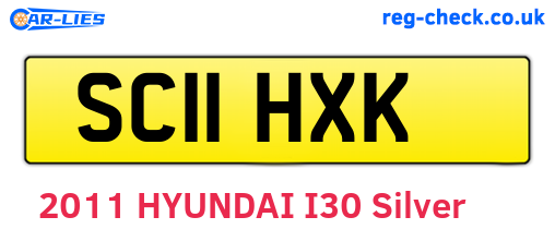 SC11HXK are the vehicle registration plates.