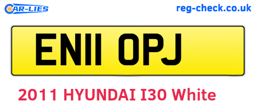 EN11OPJ are the vehicle registration plates.