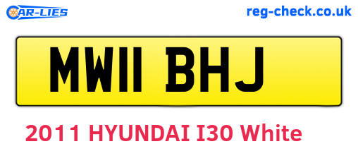 MW11BHJ are the vehicle registration plates.