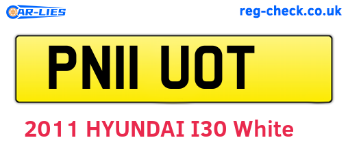 PN11UOT are the vehicle registration plates.