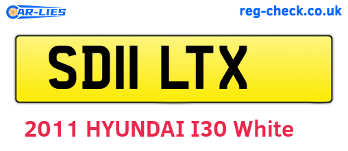 SD11LTX are the vehicle registration plates.