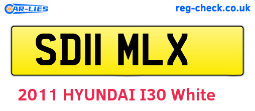 SD11MLX are the vehicle registration plates.