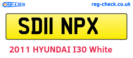 SD11NPX are the vehicle registration plates.