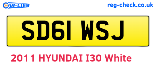 SD61WSJ are the vehicle registration plates.