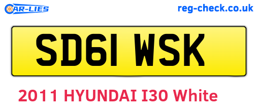 SD61WSK are the vehicle registration plates.