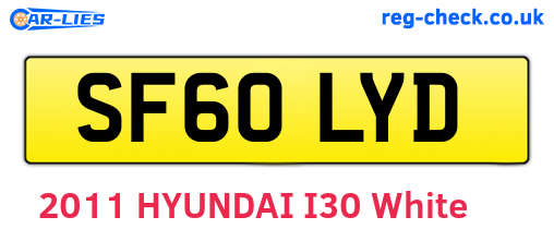 SF60LYD are the vehicle registration plates.