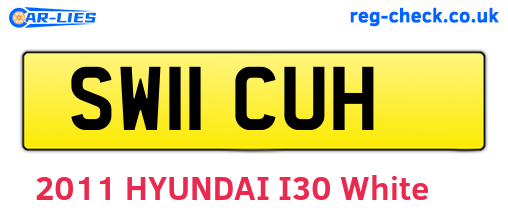 SW11CUH are the vehicle registration plates.