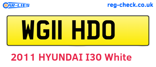 WG11HDO are the vehicle registration plates.