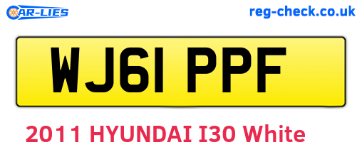 WJ61PPF are the vehicle registration plates.