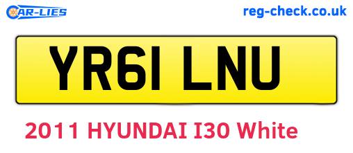 YR61LNU are the vehicle registration plates.