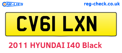 CV61LXN are the vehicle registration plates.