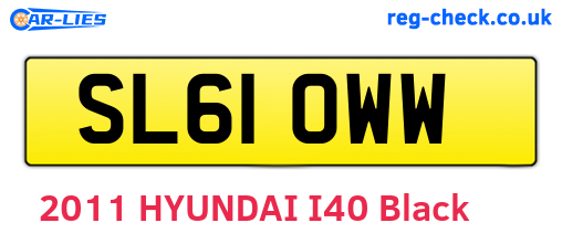 SL61OWW are the vehicle registration plates.