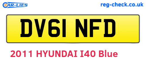 DV61NFD are the vehicle registration plates.