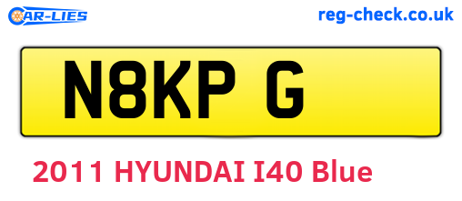 N8KPG are the vehicle registration plates.