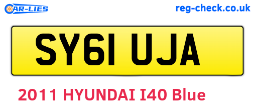 SY61UJA are the vehicle registration plates.