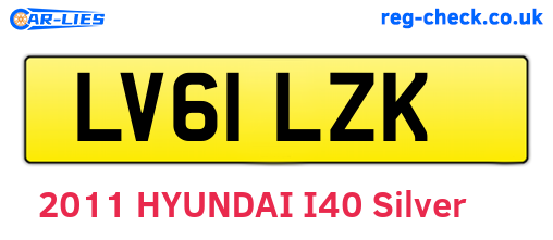 LV61LZK are the vehicle registration plates.