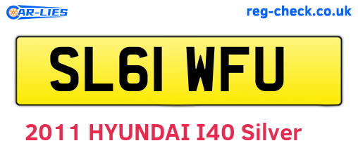 SL61WFU are the vehicle registration plates.