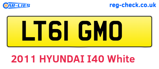 LT61GMO are the vehicle registration plates.