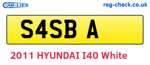 S4SBA are the vehicle registration plates.