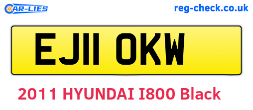 EJ11OKW are the vehicle registration plates.