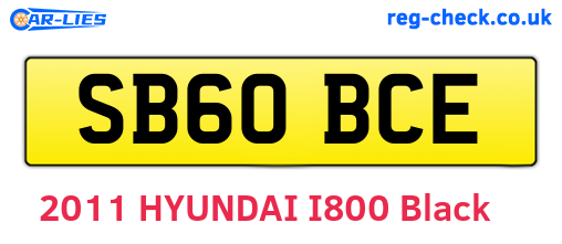 SB60BCE are the vehicle registration plates.