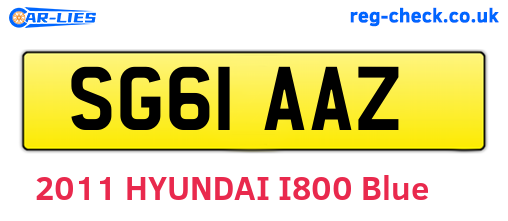SG61AAZ are the vehicle registration plates.