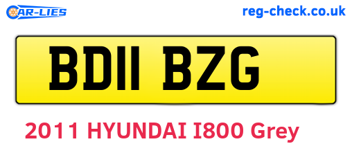 BD11BZG are the vehicle registration plates.