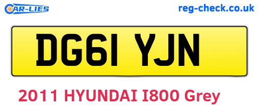 DG61YJN are the vehicle registration plates.