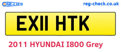 EX11HTK are the vehicle registration plates.