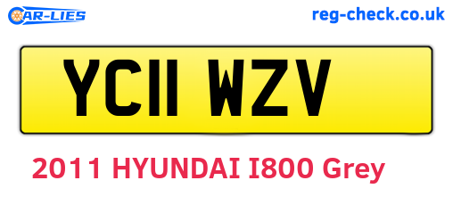 YC11WZV are the vehicle registration plates.