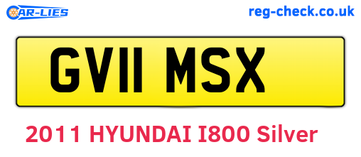 GV11MSX are the vehicle registration plates.