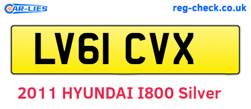 LV61CVX are the vehicle registration plates.