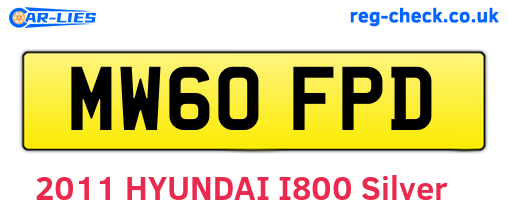 MW60FPD are the vehicle registration plates.