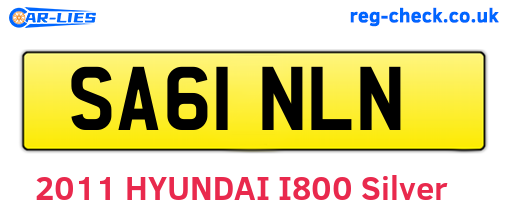 SA61NLN are the vehicle registration plates.