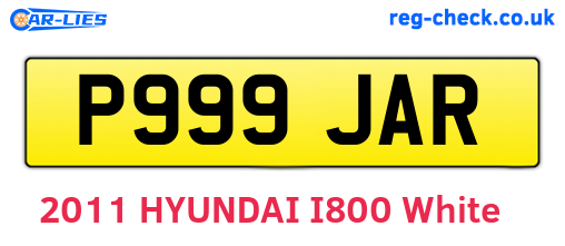 P999JAR are the vehicle registration plates.