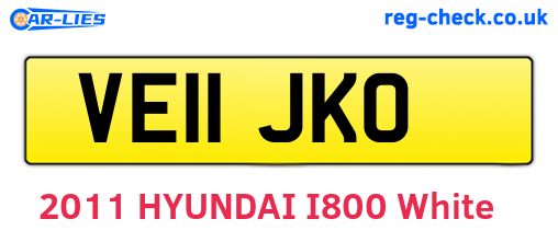 VE11JKO are the vehicle registration plates.