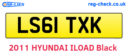LS61TXK are the vehicle registration plates.